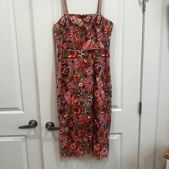 Sam Edelman Embroidered Midi Dress (size 12) - Picture 3 of 5